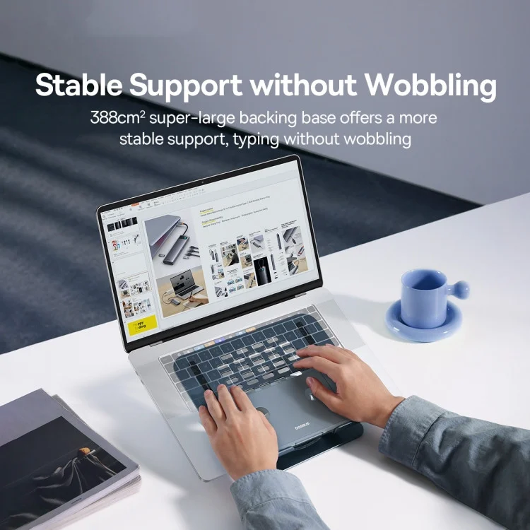 Baseus UltraStable Pro Bureau Houder Tablet/Laptop Grijs afbeelding 5