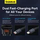 Baseus Enjoyment Autolader 55W met Uitrekbare Lightning Kabel Zwart afbeelding 4