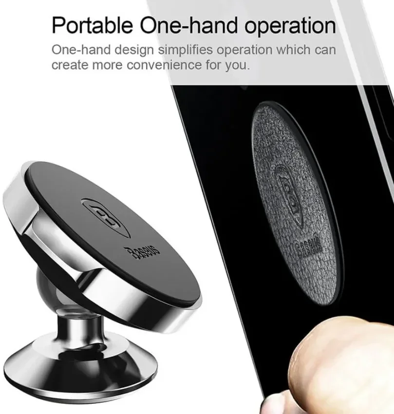 Baseus Small Ears Magnetische Dashboard Telefoonhouder Auto zwart afbeelding 7