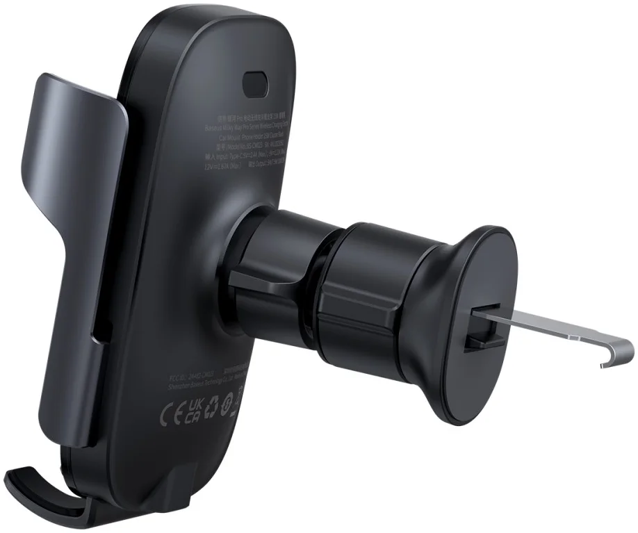 Baseus MilkyWay Telefoon Ventilatierooster Draadloos Opladen 15W Zwart afbeelding 2