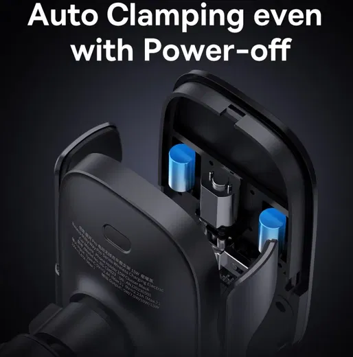 Baseus MilkyWay Telefoon Ventilatierooster Draadloos Opladen 15W Zwart afbeelding 8