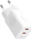 Baseus GaN5 Pro 40W Compacte Fast Charger Duo USB-C Wit afbeelding 1
