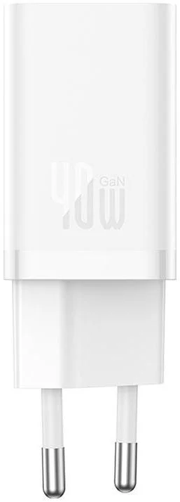 Baseus GaN5 Pro 40W Compacte Fast Charger Duo USB-C Wit afbeelding 3