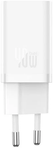 Baseus GaN5 Pro 40W Compacte Fast Charger Duo USB-C Wit afbeelding 3