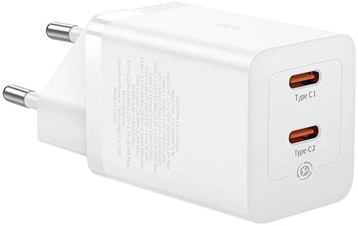 Baseus GaN5 Pro 40W Compacte Fast Charger Duo USB-C Wit afbeelding 5