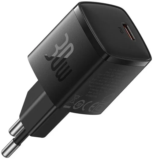 Baseus GaN5 30W Compacte Snellader USB-C PD Zwart afbeelding 1