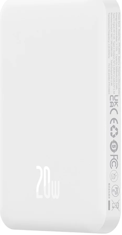 Baseus Mini 5.000 mAh Powerbank Compact Met MagSafe Wit 20W afbeelding 1