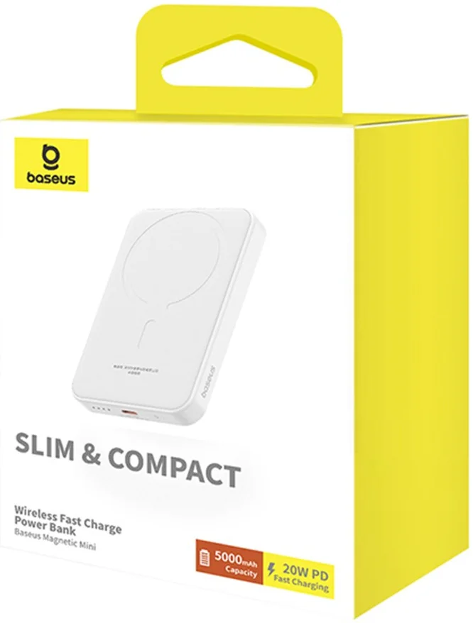 Baseus Mini 5.000 mAh Powerbank Compact Met MagSafe Wit 20W afbeelding 11