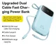 Baseus 20.000 mAh Powerbank met Ingebouwde USB-C/Lightning Kabel Blauw afbeelding 2