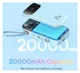 Baseus 20.000 mAh Powerbank met Ingebouwde USB-C/Lightning Kabel Blauw afbeelding 5