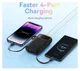 Baseus 10.000 mAh Powerbank met Ingebouwde USB-C/Lightning Kabel Zwart afbeelding 4