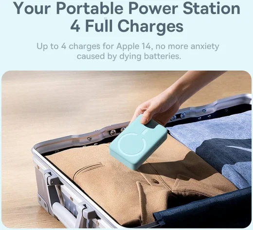 Baseus 20.000 mAh Powerbank Fast Charge met MagSafe Blauw 20W afbeelding 6