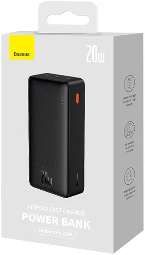 Baseus Airpow 30.000 mAh Powerbank Fast Charge Zwart 20W afbeelding 8
