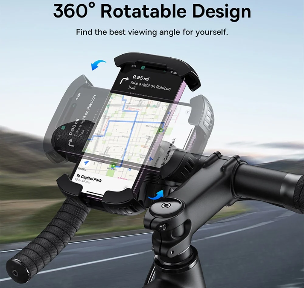 Baseus QuickGo Universele Telefoonhouder Motor/Fiets Zwart afbeelding 4