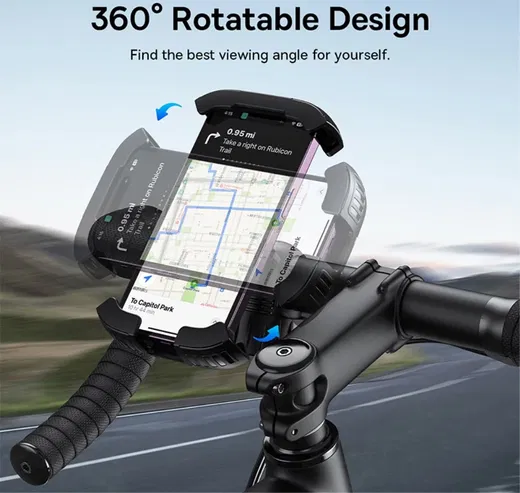 Baseus QuickGo Universele Telefoonhouder Motor/Fiets Zwart afbeelding 4