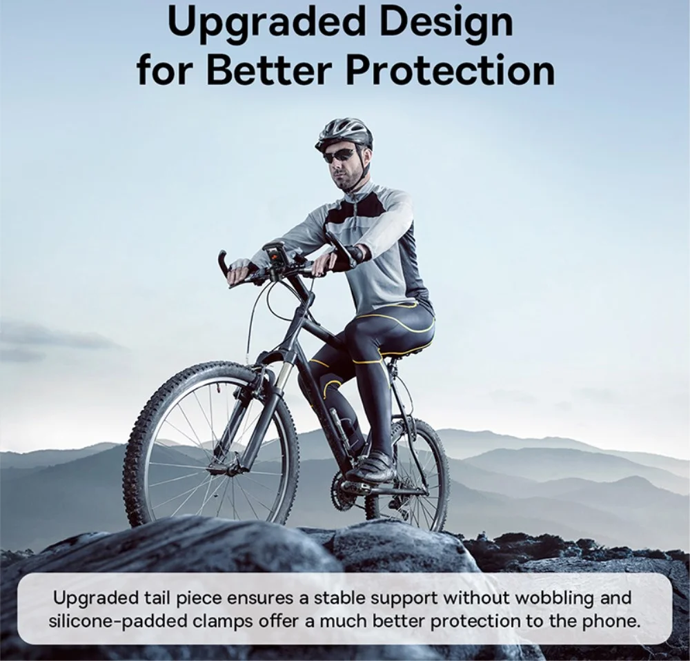 Baseus QuickGo Universele Telefoonhouder Motor/Fiets Zwart afbeelding 5