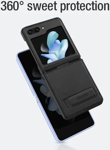 Nillkin Qin Samsung Galaxy Z Flip 5 Hoesje Back Cover Paars afbeelding 5