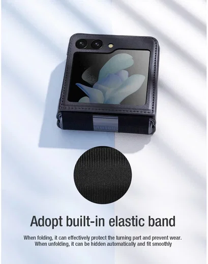 Nillkin Qin Samsung Galaxy Z Flip 5 Hoesje Back Cover Paars afbeelding 6