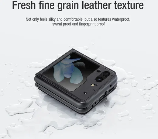 Nillkin Qin Samsung Galaxy Z Flip 5 Hoesje Back Cover Paars afbeelding 7
