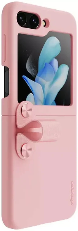 Nillkin Flex Flip Samsung Galaxy Z Flip 5 Hoesje Siliconen Roze afbeelding 12