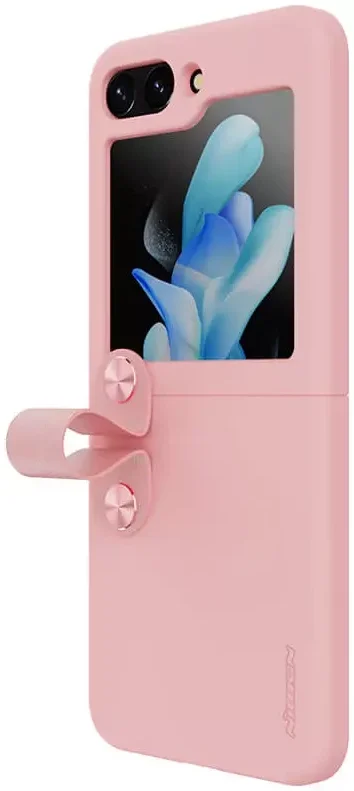 Nillkin Flex Flip Samsung Galaxy Z Flip 5 Hoesje Siliconen Roze afbeelding 2