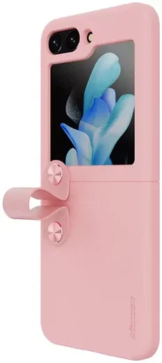 Nillkin Flex Flip Samsung Galaxy Z Flip 5 Hoesje Siliconen Roze afbeelding 2