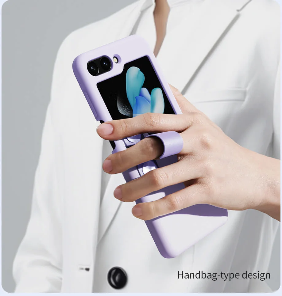 Nillkin Flex Flip Samsung Galaxy Z Flip 5 Hoesje Siliconen Roze afbeelding 4