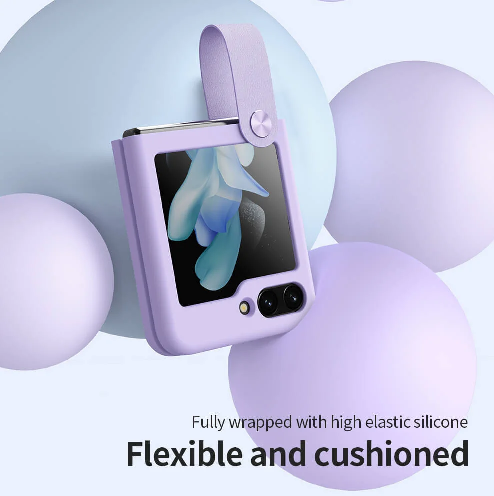 Nillkin Flex Flip Samsung Galaxy Z Flip 5 Hoesje Siliconen Paars afbeelding 7
