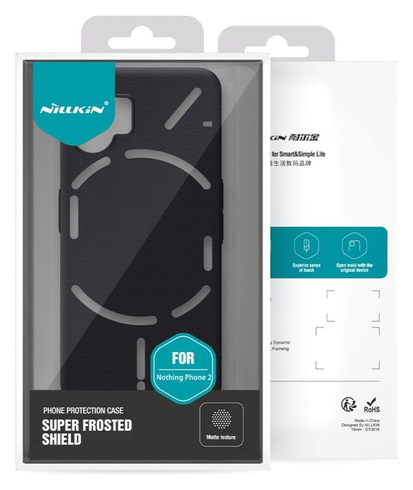 Nillkin Super Frosted Shield Nothing Phone (2) Hoesje Back Cover Zwart afbeelding 12