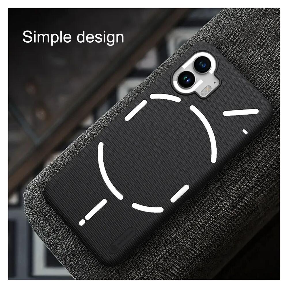 Nillkin Super Frosted Shield Nothing Phone (2) Hoesje Back Cover Zwart afbeelding 3