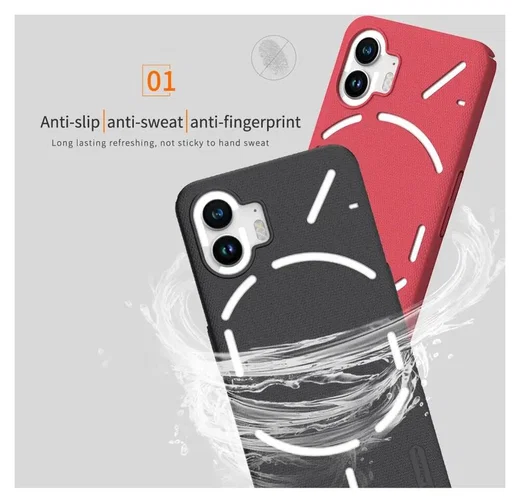 Nillkin Super Frosted Shield Nothing Phone (2) Hoesje Back Cover Zwart afbeelding 4
