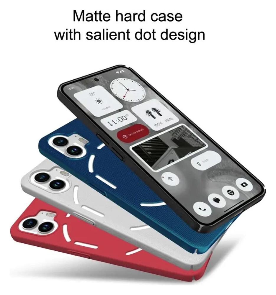 Nillkin Super Frosted Shield Nothing Phone (2) Hoesje Back Cover Zwart afbeelding 7