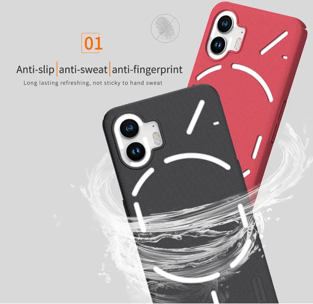 Nillkin Super Frosted Shield Nothing Phone (2) Hoesje Back Cover Blauw afbeelding 4