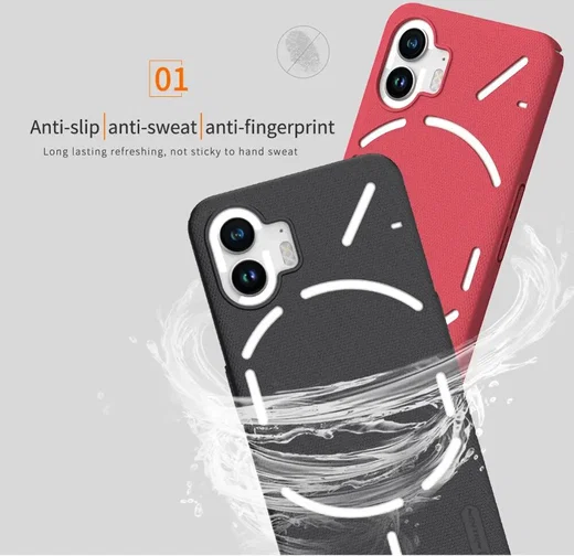 Nillkin Super Frosted Shield Nothing Phone (2) Hoesje Back Cover Blauw afbeelding 4