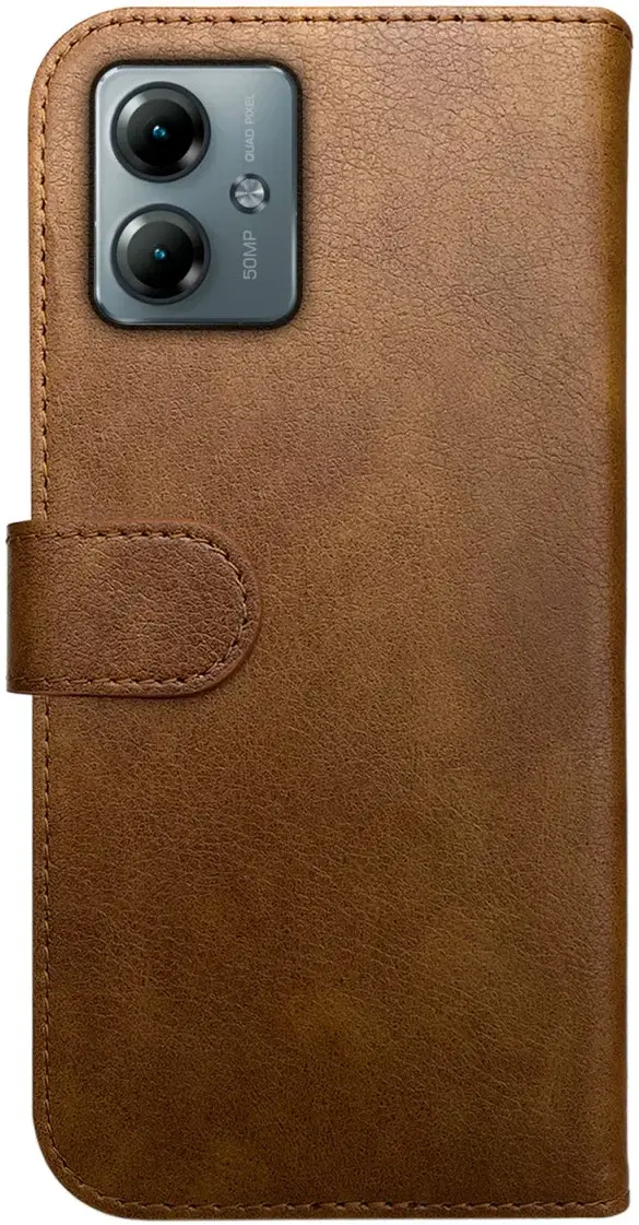 Rosso Element Motorola Moto G14 Hoesje Book Case Wallet Bruin afbeelding 2