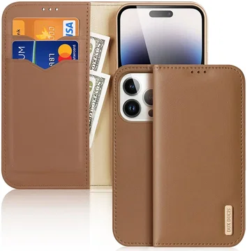 Dux Ducis Hivo Apple iPhone 15 Pro Hoesje RFID Book Case Bruin