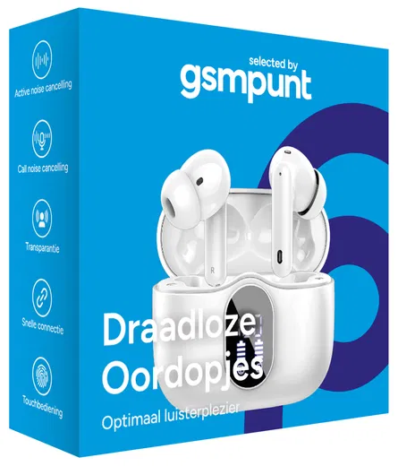 SBG Draadloze Oordopjes Noise Cancelling Bluetooth met Display Wit afbeelding 13