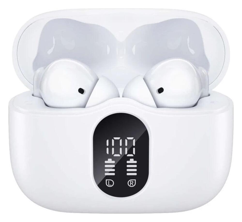 SBG Draadloze Oordopjes Noise Cancelling Bluetooth met Display Wit afbeelding 11