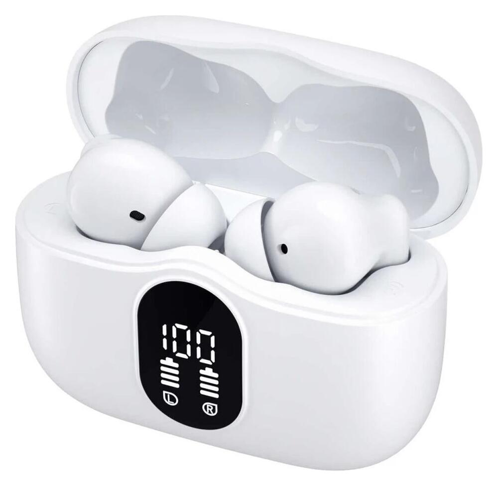 SBG Draadloze Oordopjes Noise Cancelling Bluetooth met Display Wit afbeelding 12