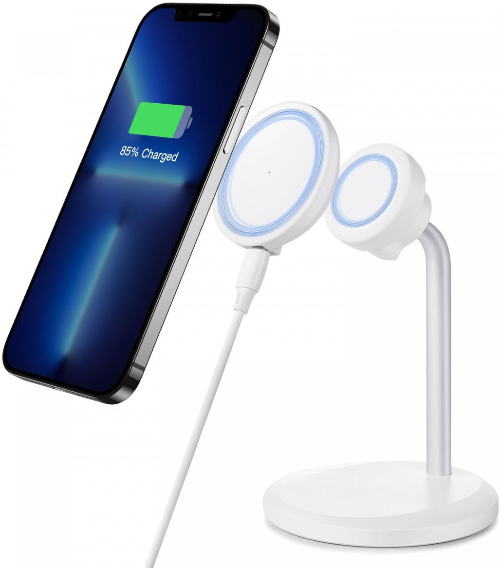 ESR HaloLock Shift MagSafe Telefoon Bureau Houder met Opladen 15W Wit afbeelding 1