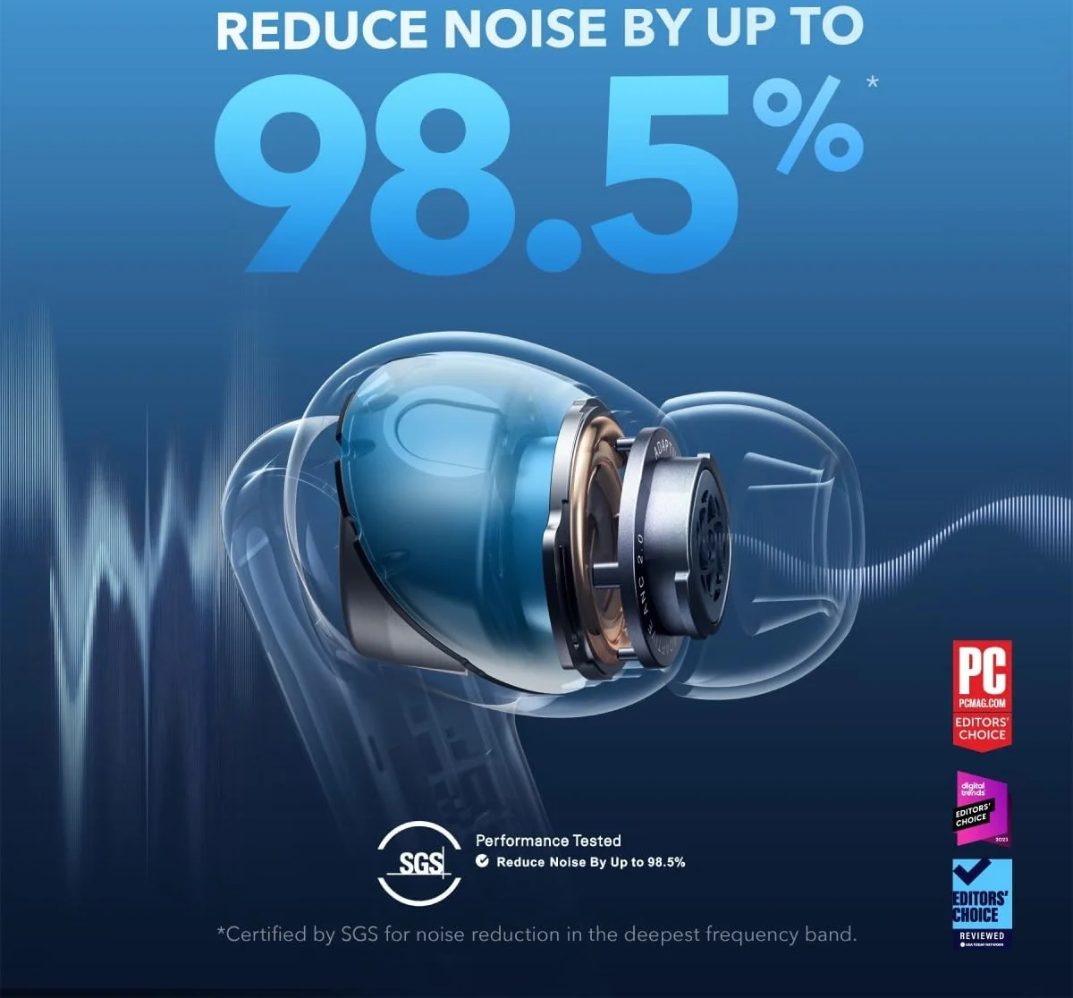 Anker SoundCore Liberty 4 Draadloze Oordopjes Noise Cancelling Zwart afbeelding 2