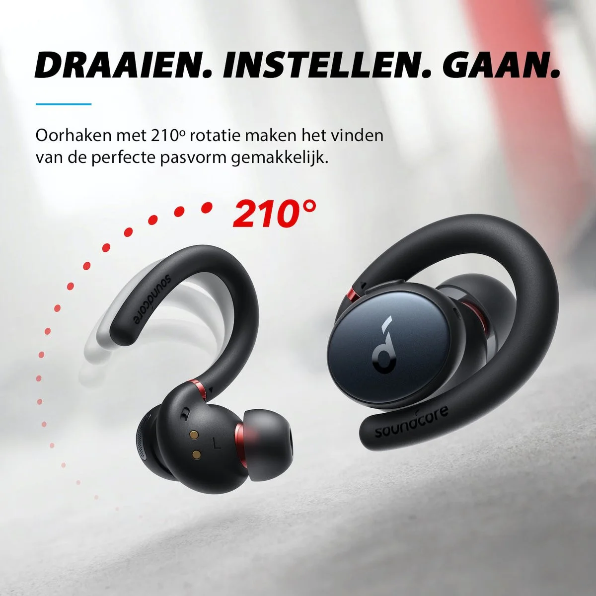 Anker SoundCore Sport X10 Draadloze Oordopjes met Sport Oortjes Zwart afbeelding 6