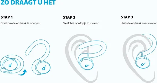 Anker SoundCore Sport X10 Draadloze Oordopjes met Sport Oortjes Zwart afbeelding 11