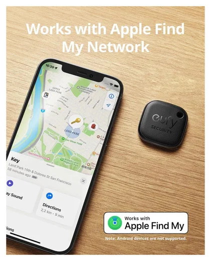Anker Eufy Smart Tracker Link met Apple Zoek Mijn-App Zwart (2-Pack) afbeelding 2