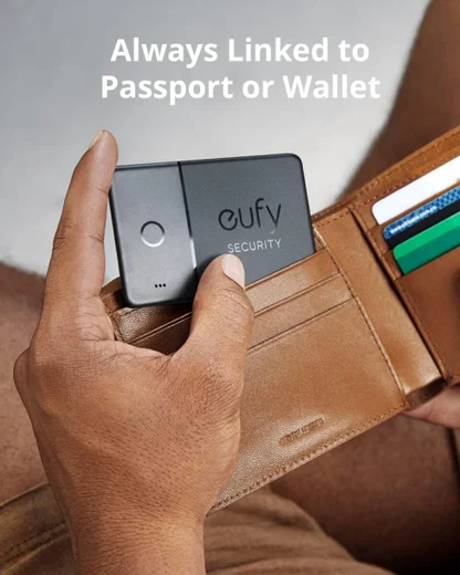 Anker Eufy Smart Bluetooth Tracker Kaart met Apple Zoek Mijn-app Zwart afbeelding 3