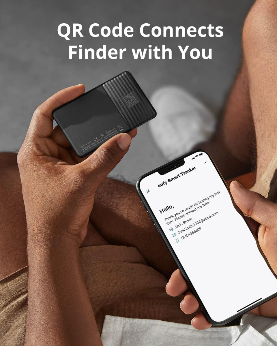 Anker Eufy Smart Bluetooth Tracker Kaart met Apple Zoek Mijn-app Zwart afbeelding 6