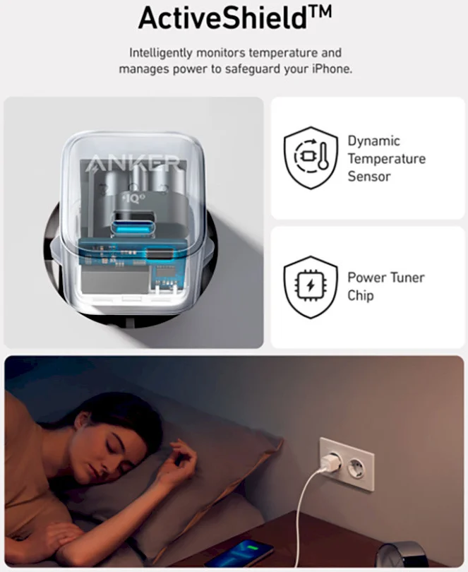 Anker 512 Nano Pro (20W) Fast Charge Adapter USB-C Snellader Wit afbeelding 6