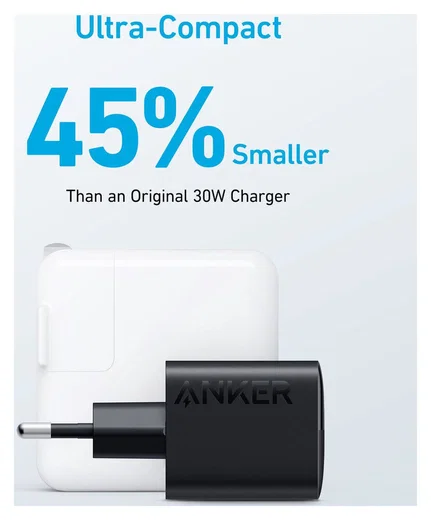 Anker 323 (33W) USB-A/USB-C Snellader Power Delivery Zwart afbeelding 3