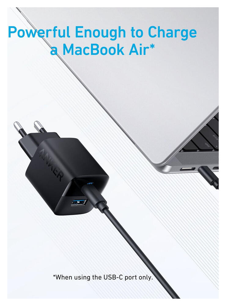 Anker 323 (33W) USB-A/USB-C Snellader Power Delivery Zwart afbeelding 5