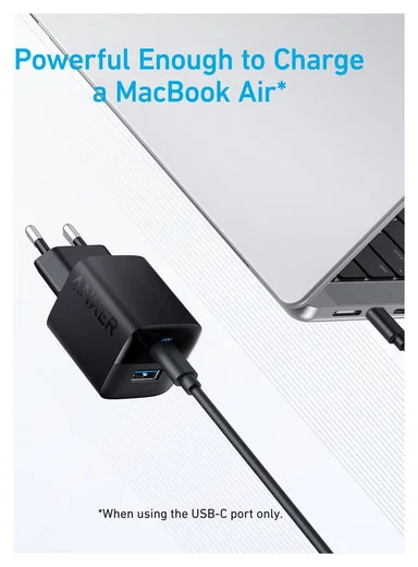 Anker 323 (33W) USB-A/USB-C Snellader Power Delivery Zwart afbeelding 5